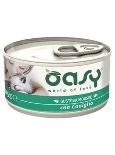 Oasy gatto mousse coniglio 85 gr  