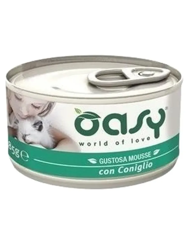 Oasy gatto mousse coniglio 85 gr  