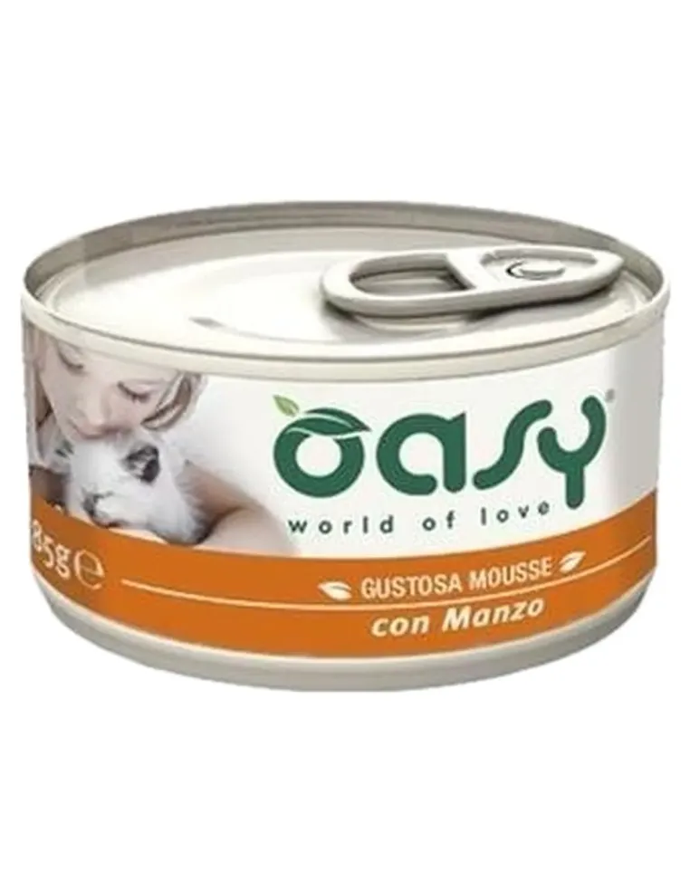 Oasy gatto mousse manzo 85 gr  