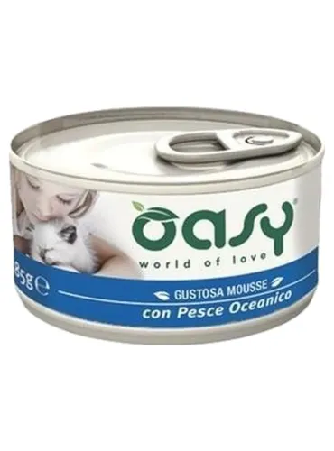 Oasy gatto mousse pesce oceanico 85 gr  