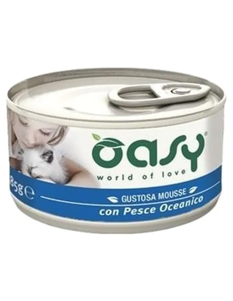Oasy gatto mousse pesce oceanico 85 gr  