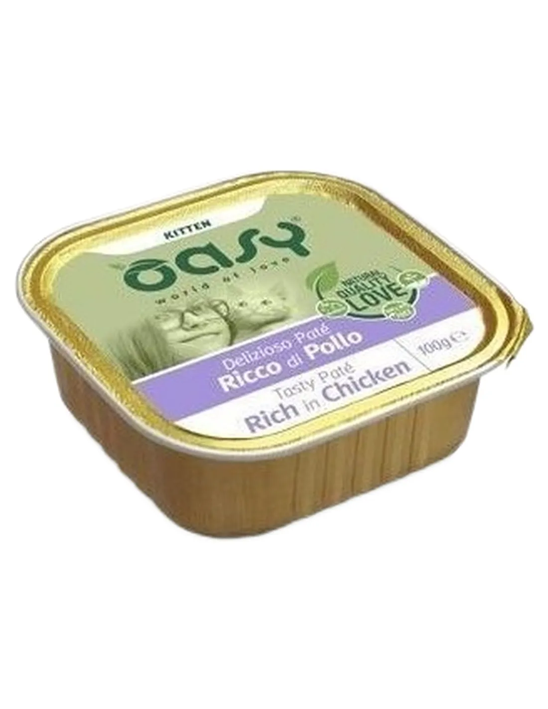 Oasy gatto kitten pate ricco di pollo 100 gr   Oasy gatto kitten pate ricco di pollo 100 gr
