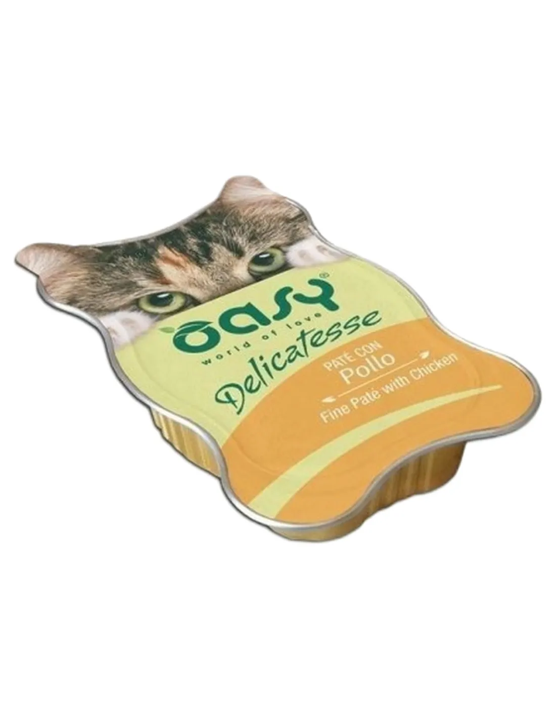 Oasy gatto delicatesse pate con pollo vaschetta 85 gr  