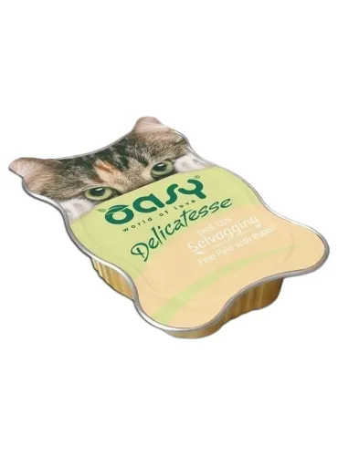 Oasy gatto delicatesse pate con selvaggina vaschetta 85 gr  