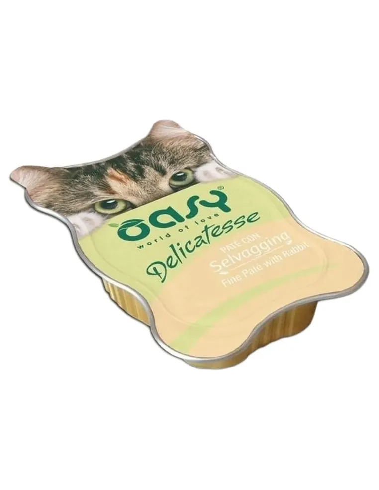 Oasy gatto delicatesse pate con selvaggina vaschetta 85 gr  
