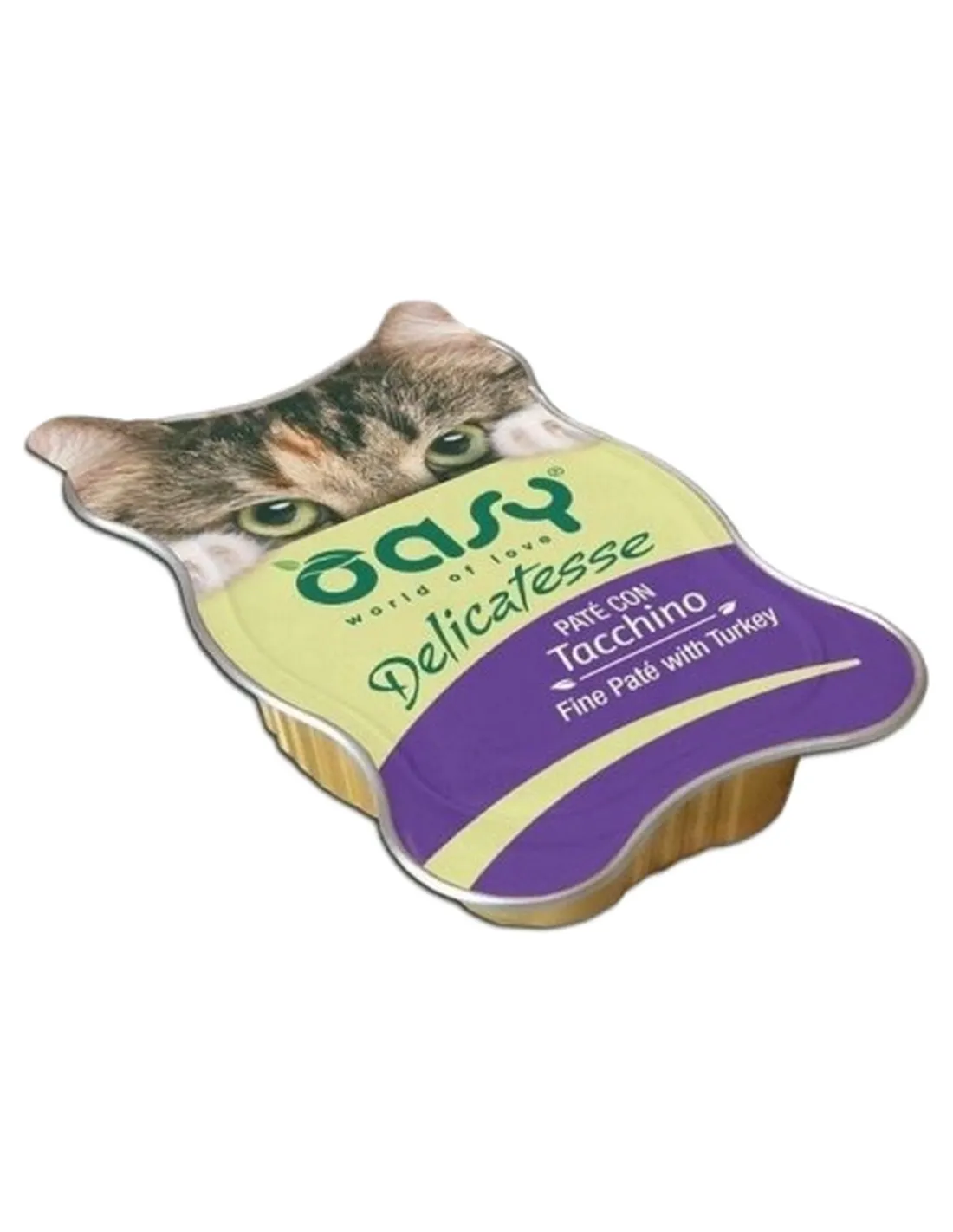 Oasy gatto delicatesse pate con tacchino vaschetta 85 gr  