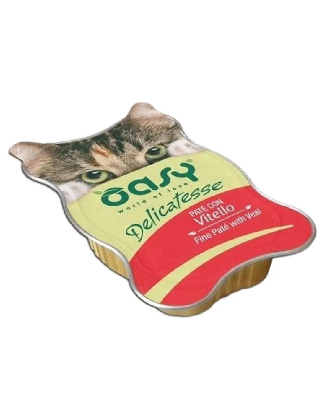 Oasy gatto delicatesse pate con vitello vaschetta 85 gr   Oasy gatto delicatesse pate con vitello vaschetta 85 gr