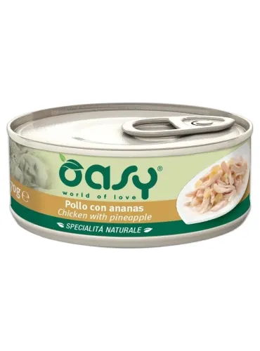 Oasy gatto pollo con ananas umido 70 gr
