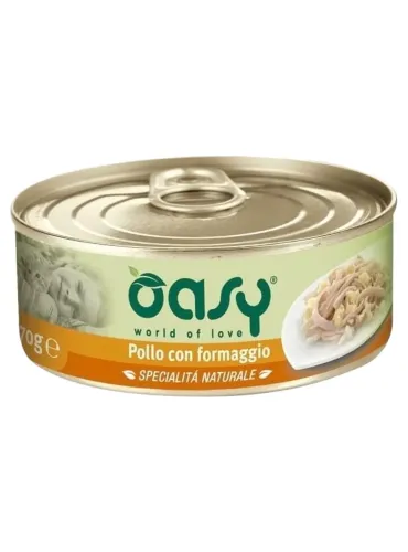 Oasy gatto pollo con formaggio umido 70 gr