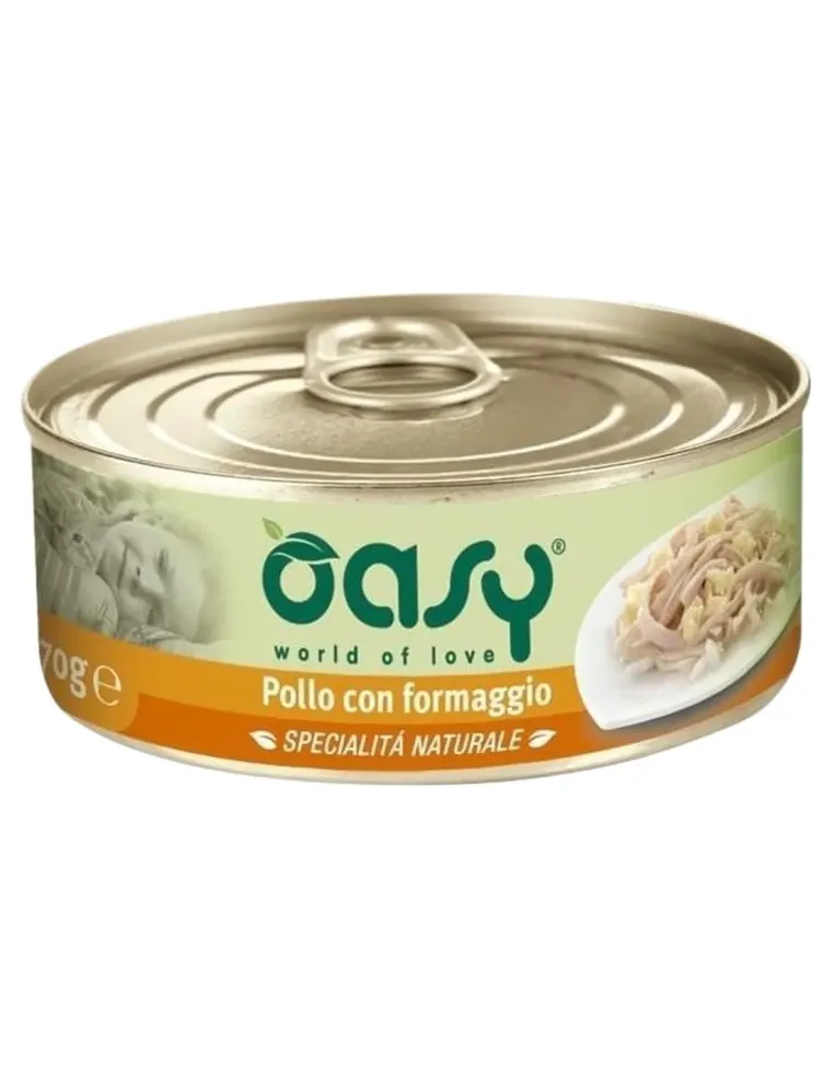 Oasy gatto pollo con formaggio umido 70 gr  