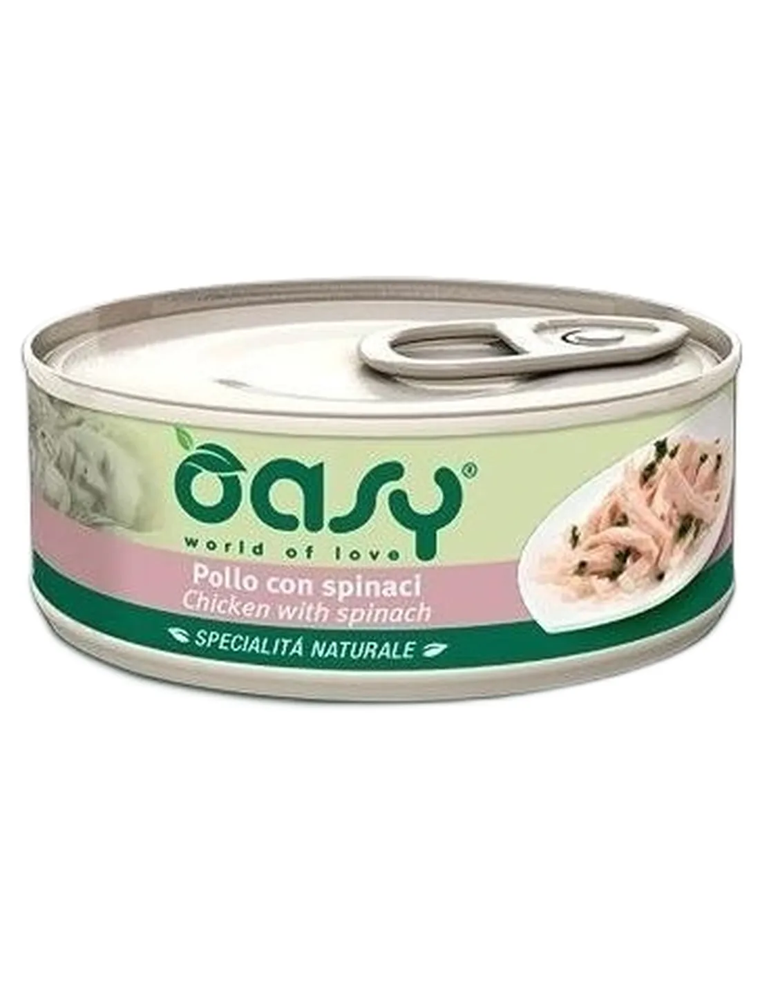 Oasy gatto pollo con spinaci umido 150 gr  