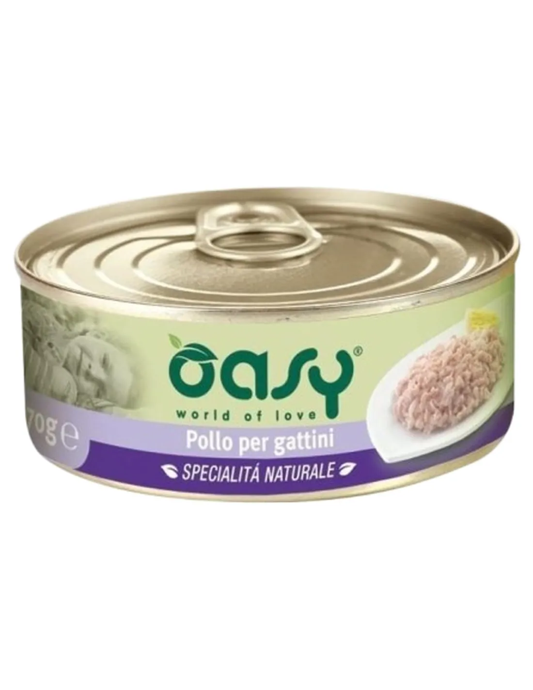 Oasy gatto pollo per gattini umido 70 gr   Oasy gatto pollo per gattini umido 70 gr