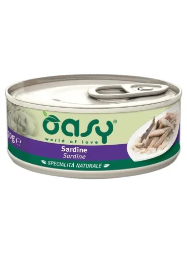 Oasy gatto sardine umido 70 gr  