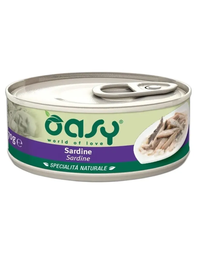 Oasy gatto sardine umido 70 gr  