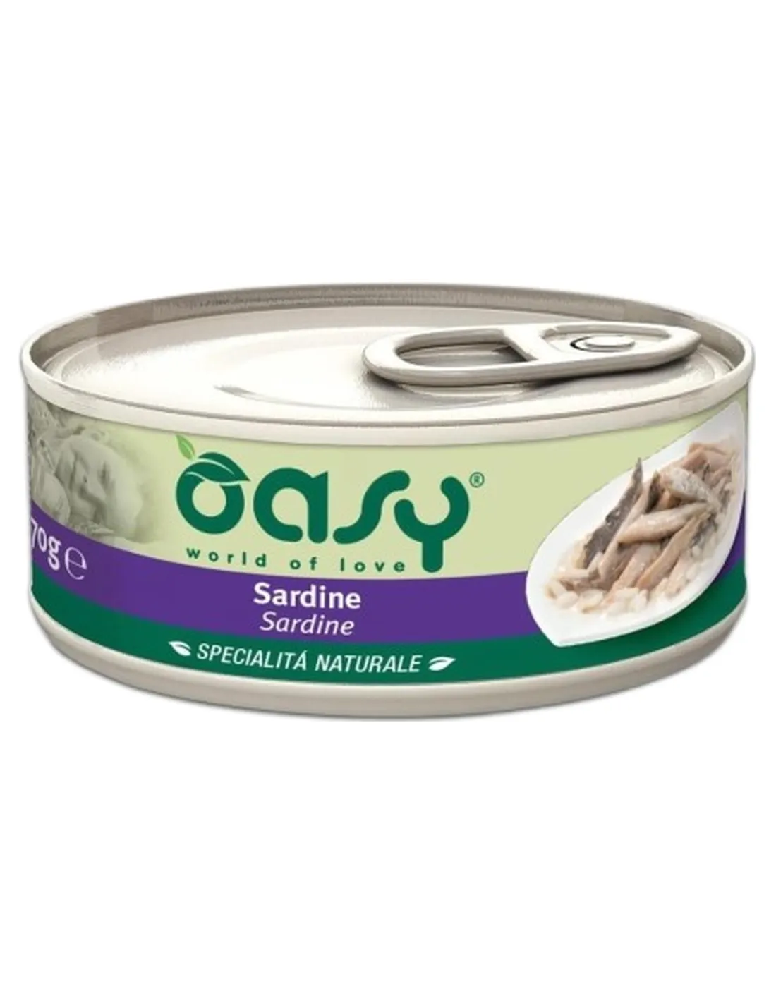 Oasy gatto sardine umido 70 gr  