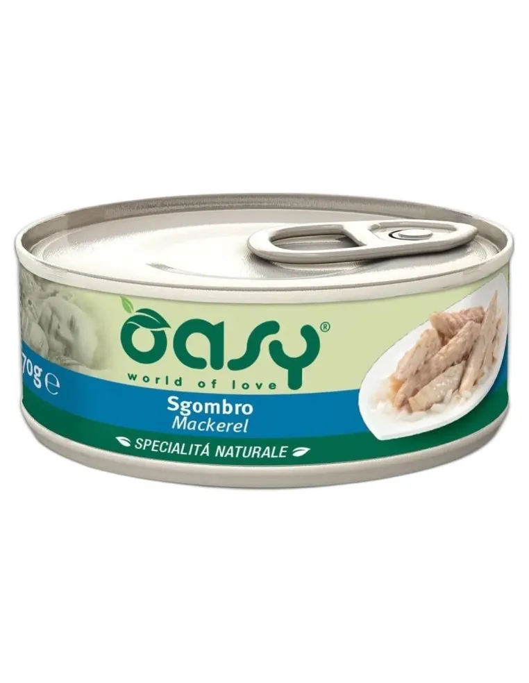 Oasy gatto sgombro umido 70 gr  