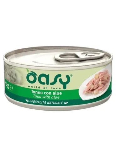 Oasy gatto tonno con aloe umido 70 gr  