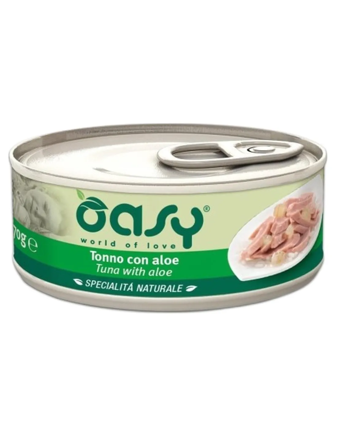 Oasy gatto tonno con aloe umido 70 gr  