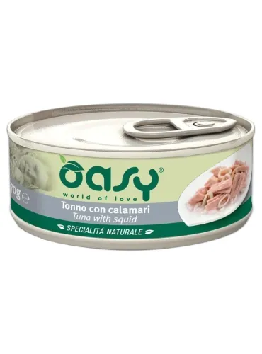 Oasy gatto tonno con calamari umido 70 gr