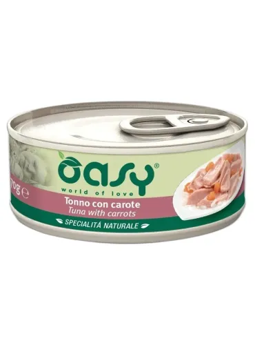 Oasy gatto tonno con carote umido 70 gr  
