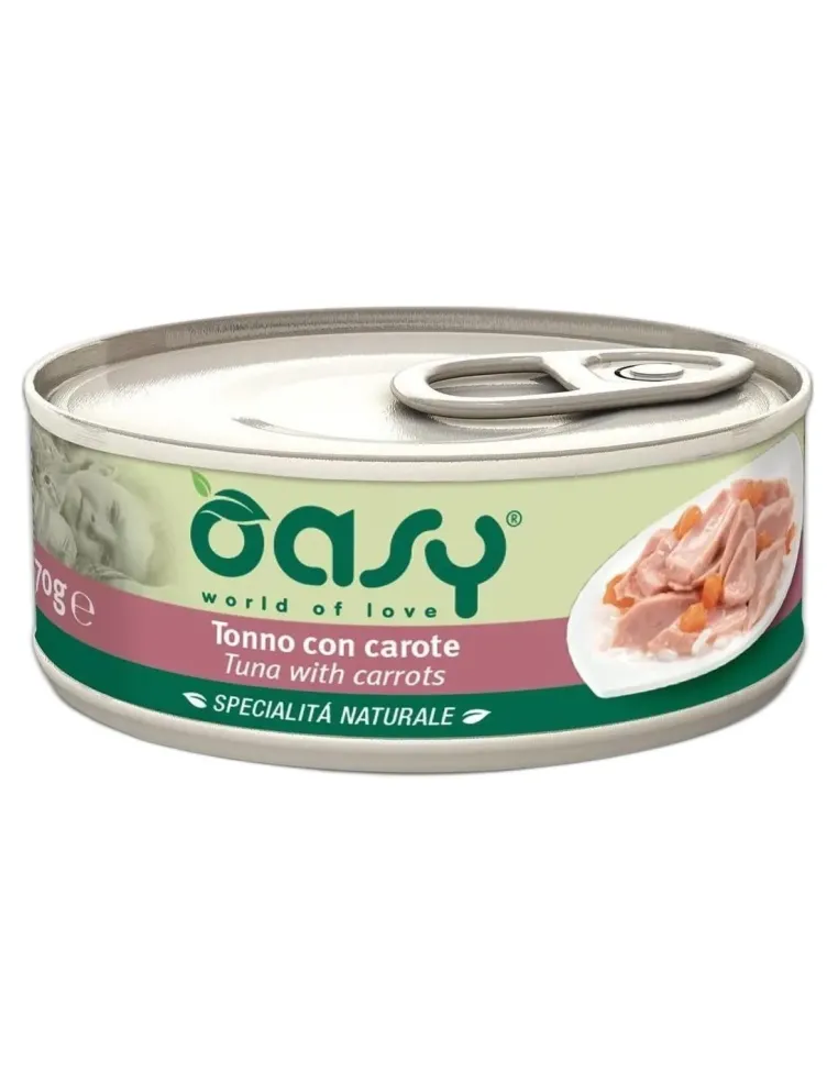Oasy gatto tonno con carote umido 70 gr  