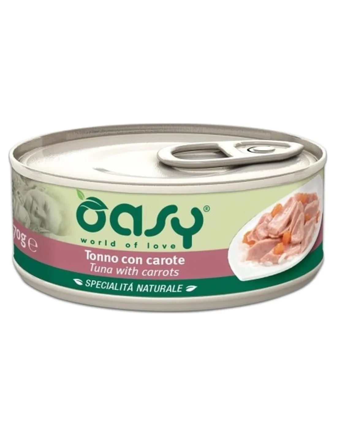 Oasy gatto tonno con carote umido 70 gr   Oasy gatto tonno con carote umido 70 gr