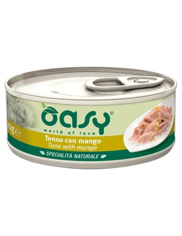 Oasy gatto tonno con mango umido 70 gr  