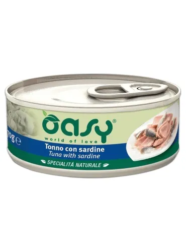 Oasy gatto tonno con sardine umido 70 gr  