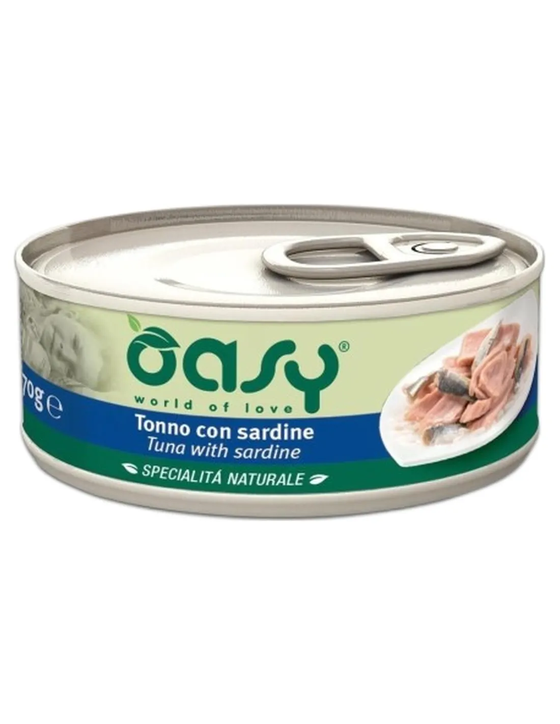 Oasy gatto tonno con sardine umido 70 gr  