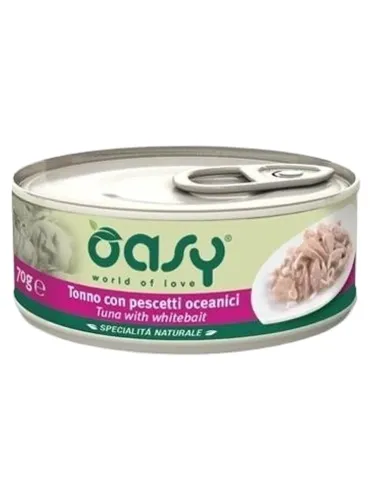 Oasy gatto tonno con pescetti oceanici umido 70 gr