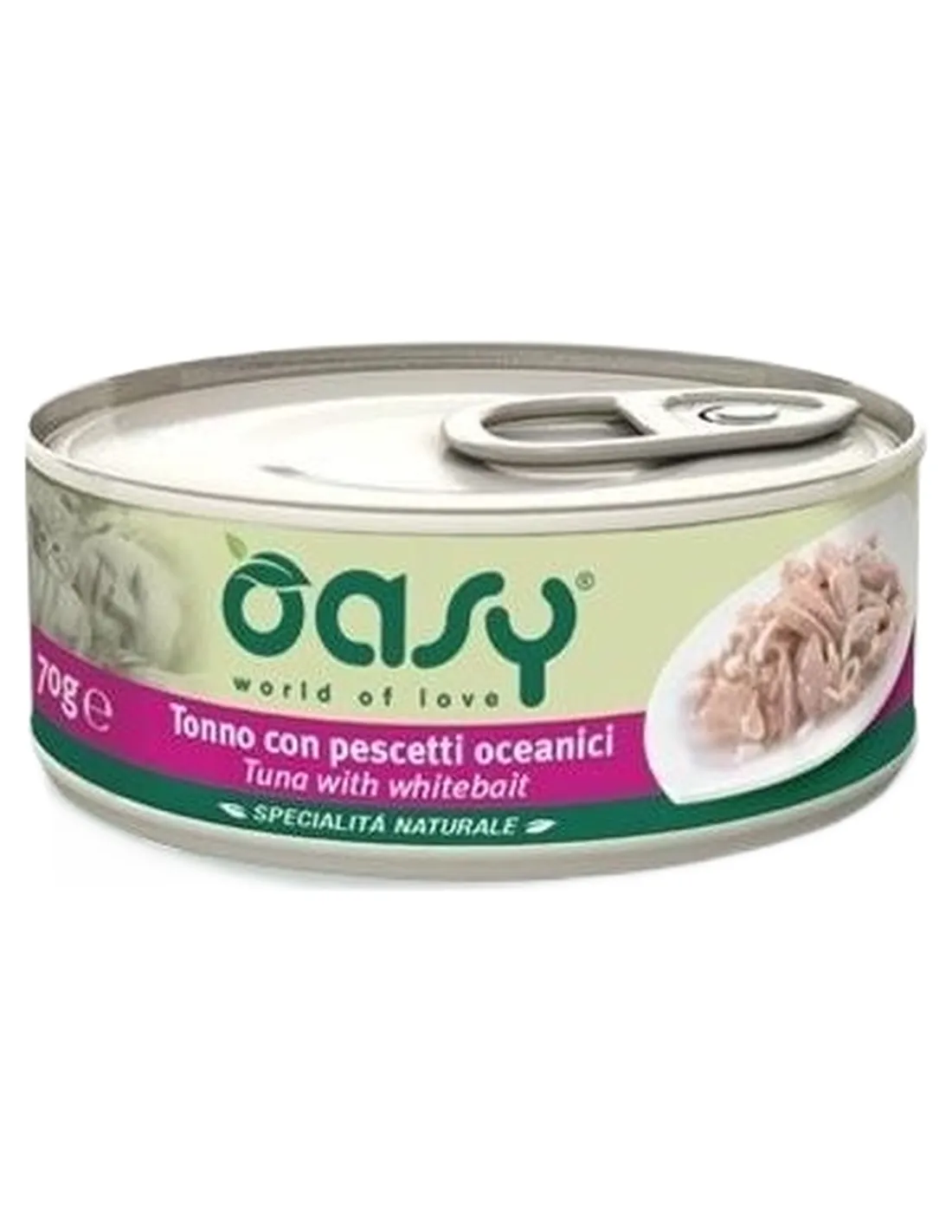 Oasy gatto tonno con pescetti oceanici umido 70 gr  