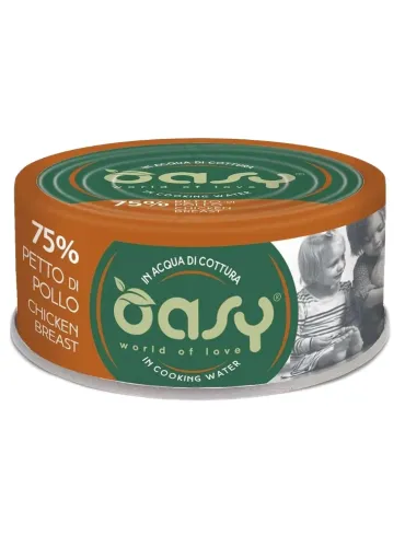 Oasy gatto more love 75% petto di pollo 70 gr  