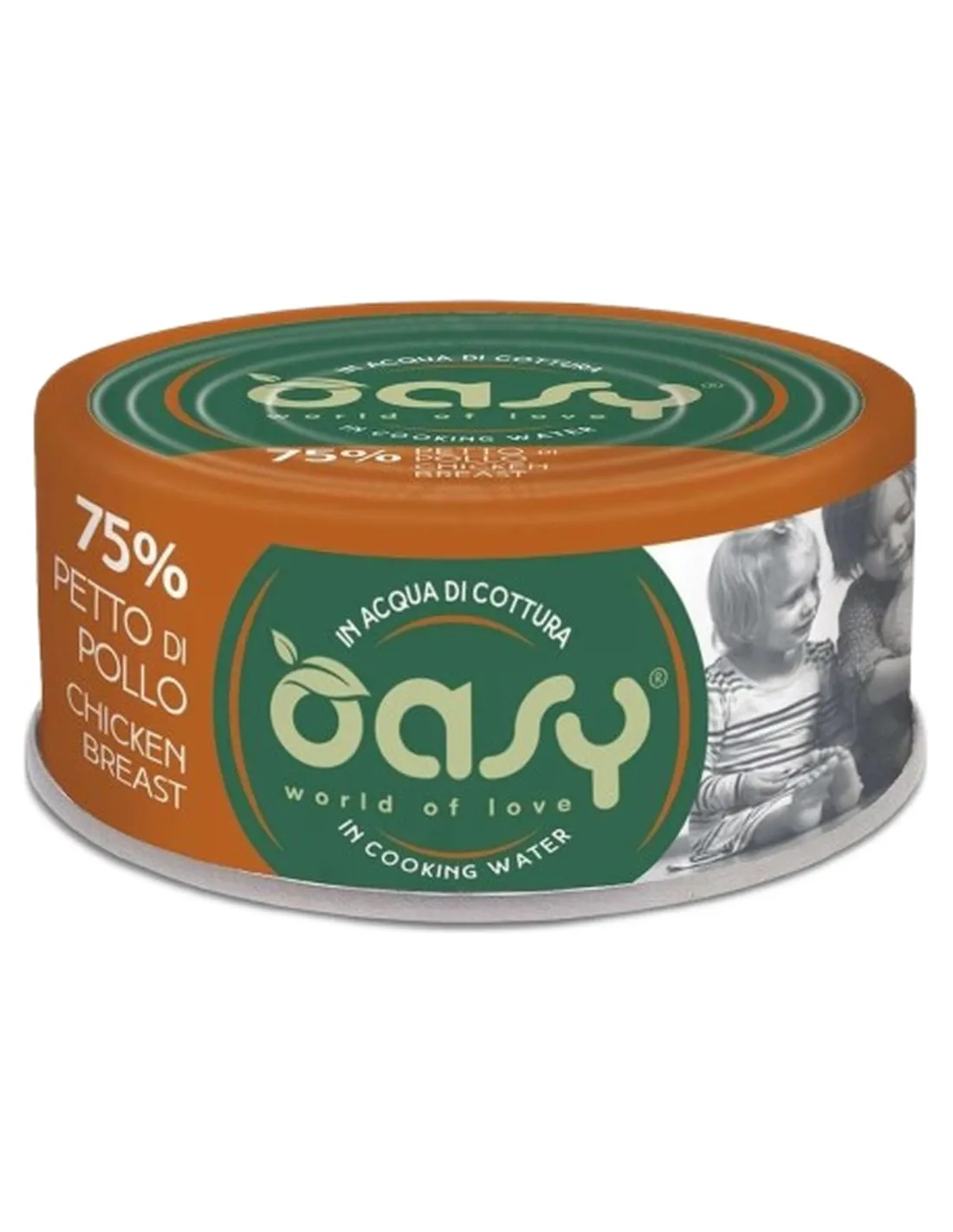 Oasy gatto more love 75% petto di pollo 70 gr   Oasy gatto more love 75% petto di pollo 70 gr
