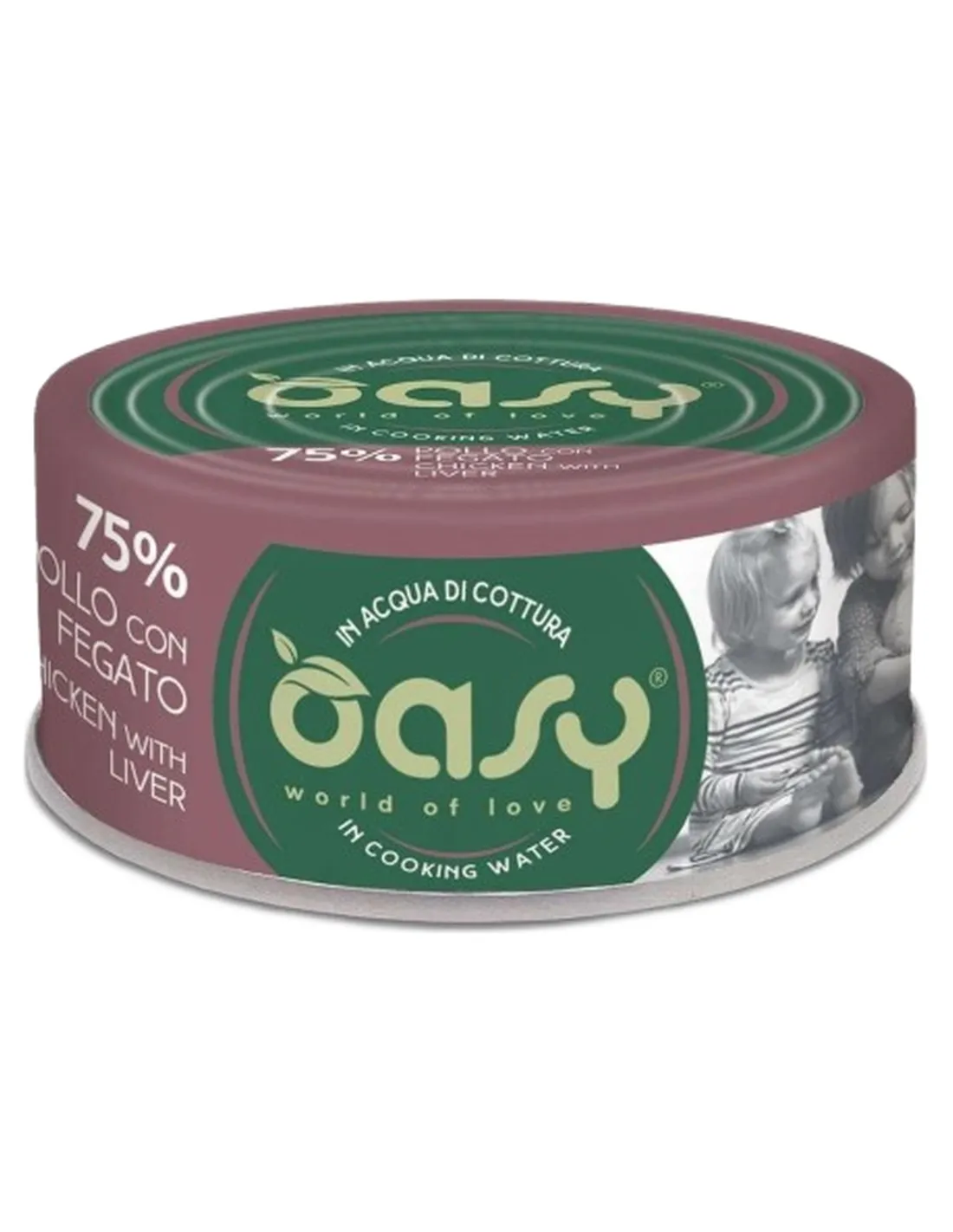 Oasy gatto more love 75% pollo con fegato 70 gr   Oasy gatto more love 75% pollo con fegato 70 gr