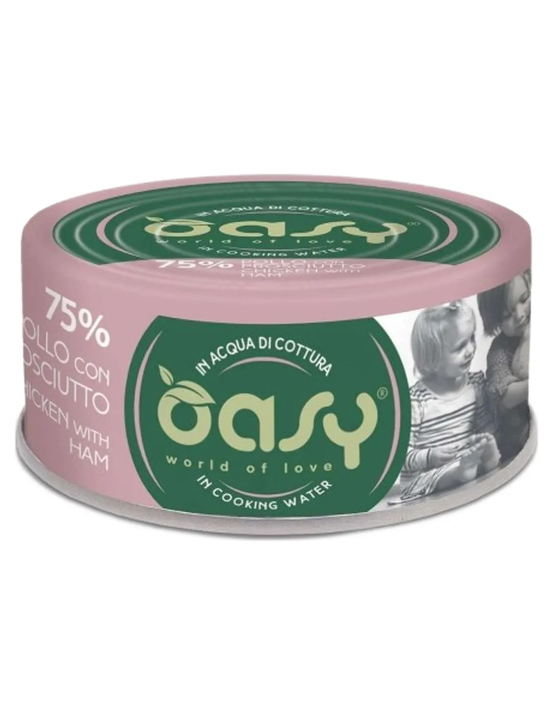 Oasy gatto more love 75% pollo con prosciutto 70 gr   Oasy gatto more love 75% pollo con prosciutto 70 gr