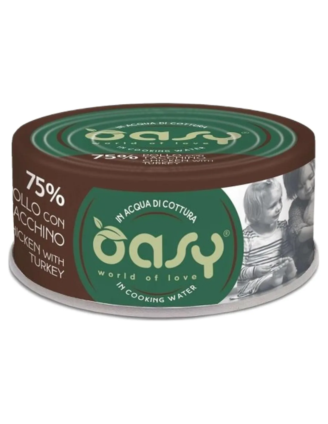 Oasy gatto more love 75% pollo con tacchino 70 gr   Oasy gatto more love 75% pollo con tacchino 70 gr
