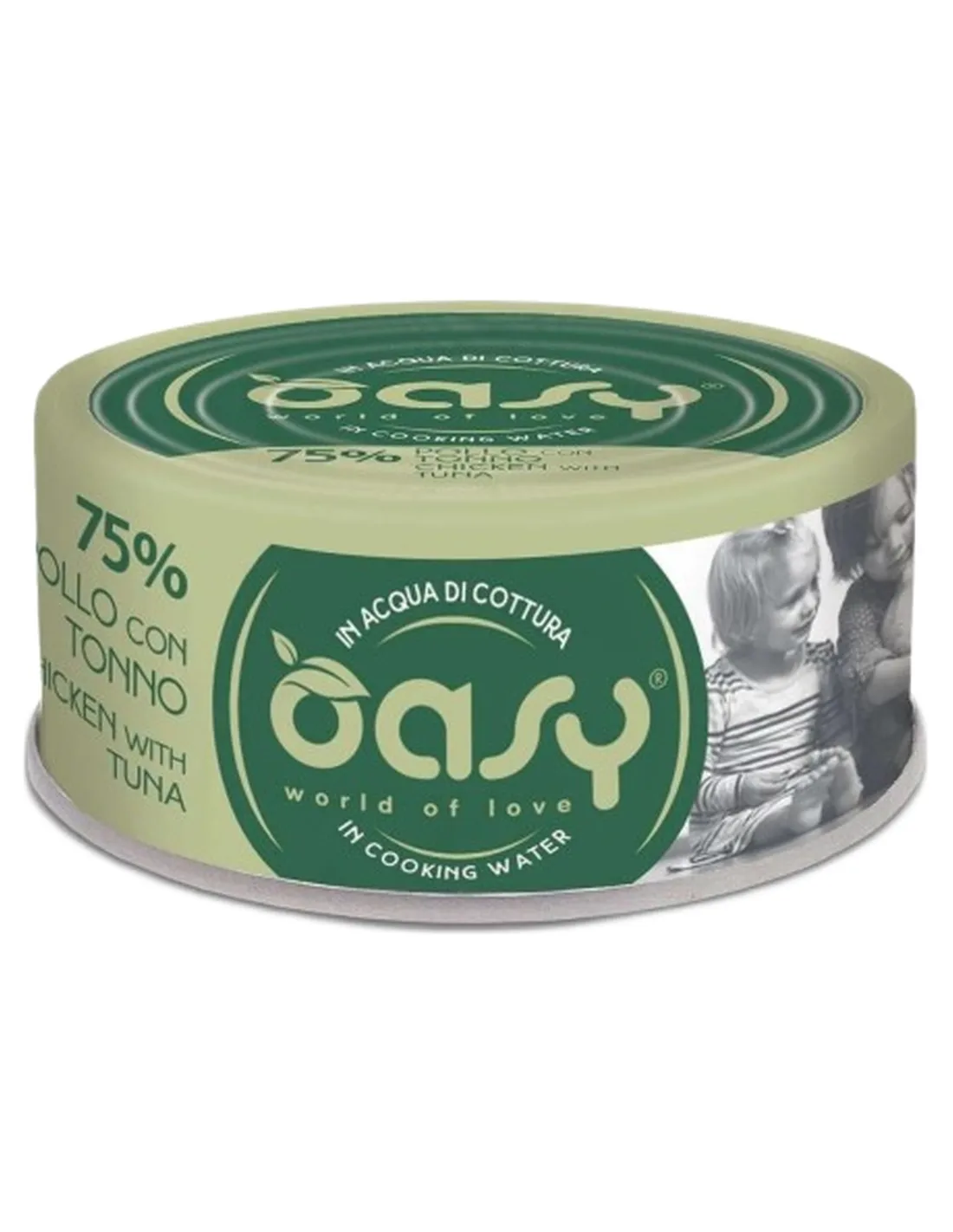 Oasy gatto more love 75% pollo con tonno 70 gr   Oasy gatto more love 75% pollo con tonno 70 gr