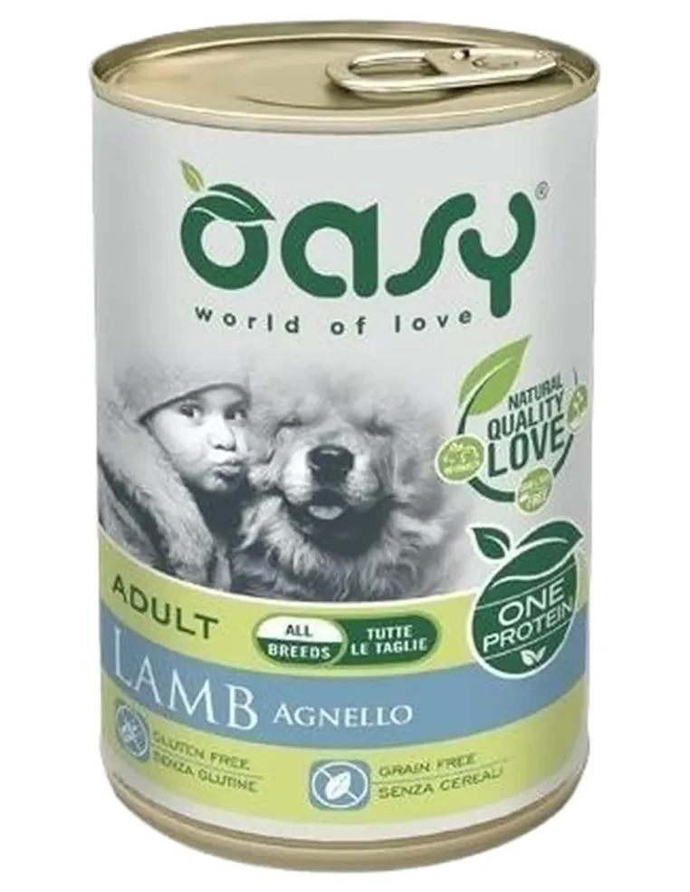 Oasy cane adult agnello umido 400 gr  