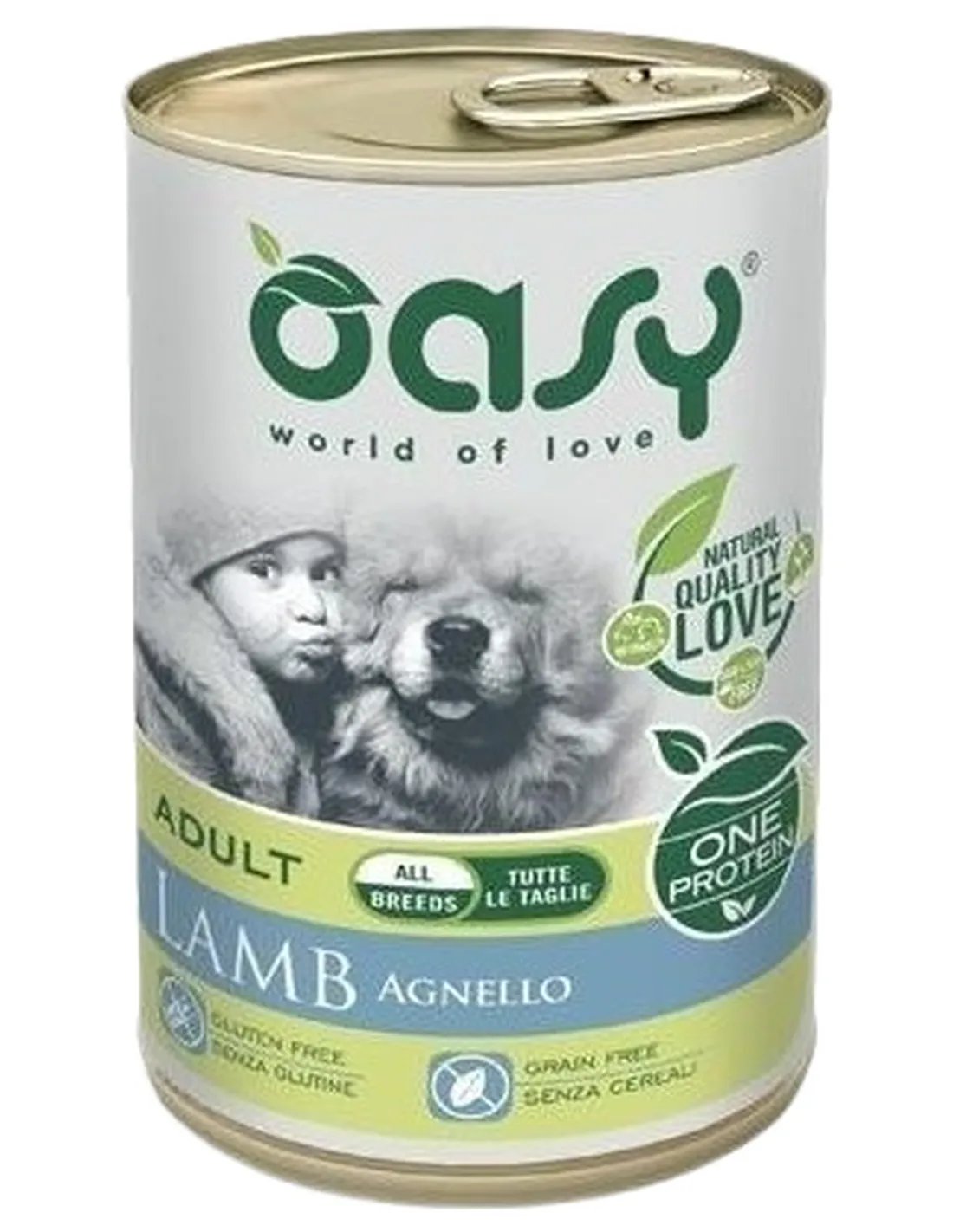 Oasy cane adult agnello umido 400 gr  
