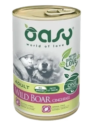 Oasy cane adult cinghiale umido 400 gr