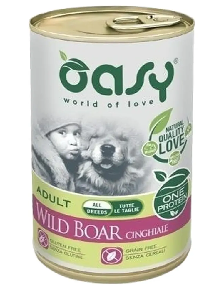 Oasy cane adult cinghiale umido 400 gr  