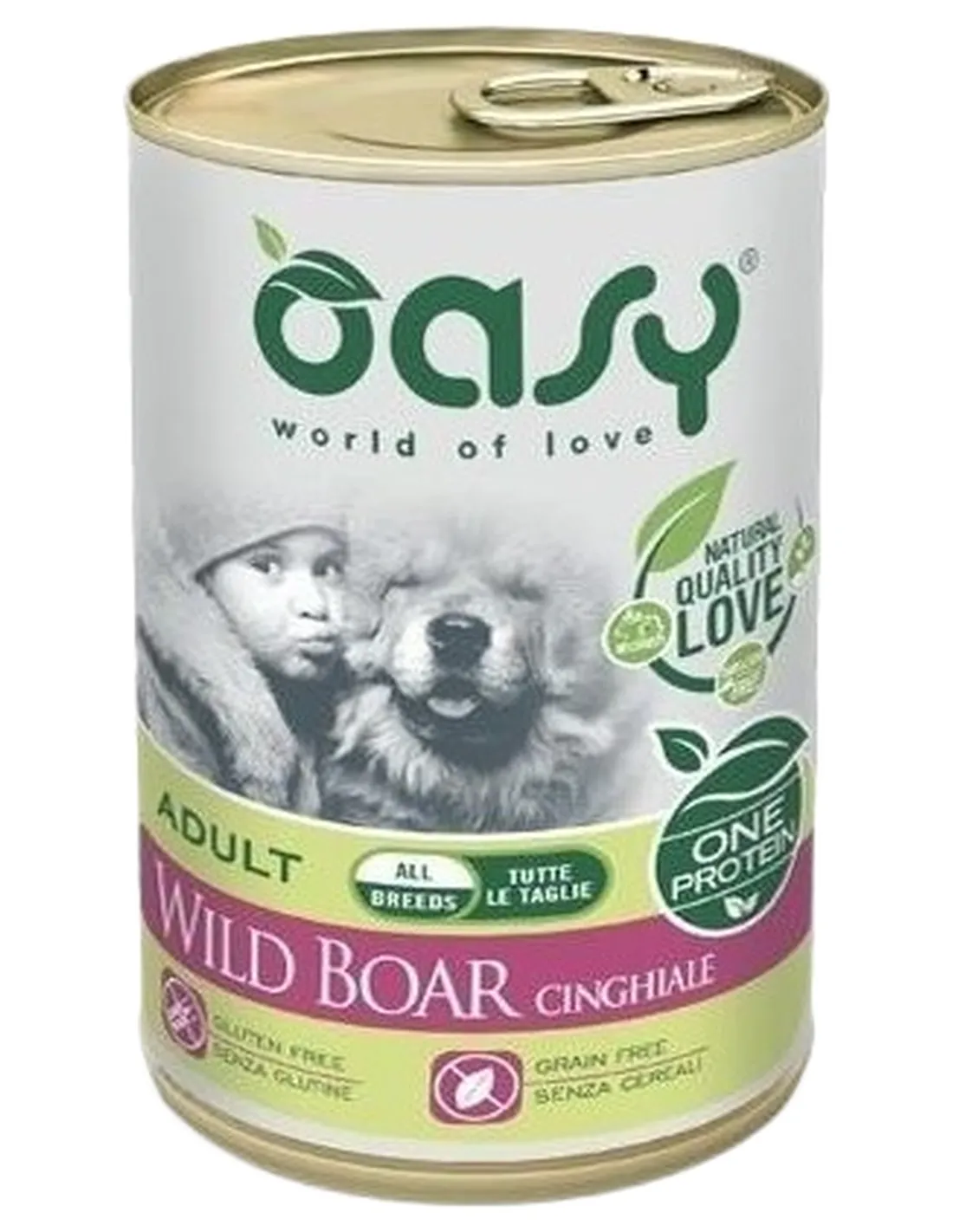 Oasy cane adult cinghiale umido 400 gr  
