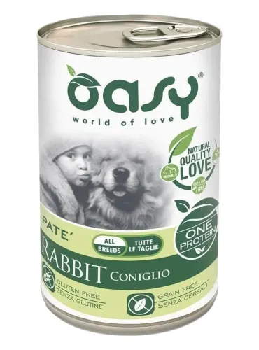 Oasy cane adult coniglio umido 400 gr  