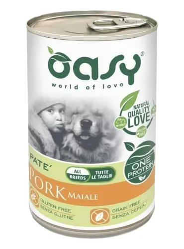 Oasy cane adult maiale umido 400 gr  