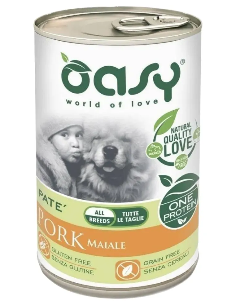 Oasy cane adult maiale umido 400 gr  