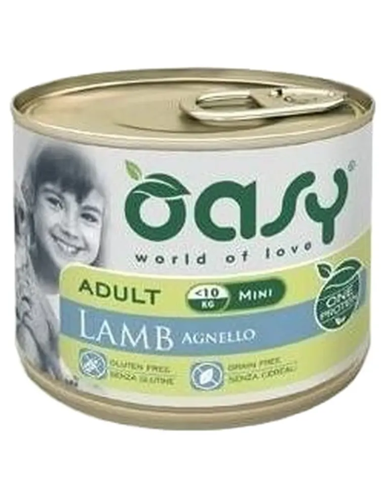 Oasy cane adult mini agnello umido 200 gr  