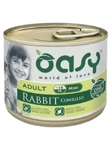 Oasy cane adult mini coniglio umido 200 gr  