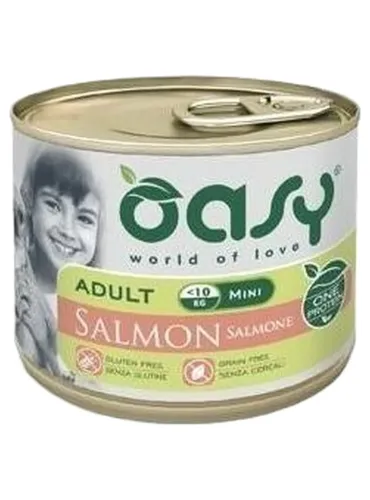 Oasy cane adult mini salmone umido 200 gr