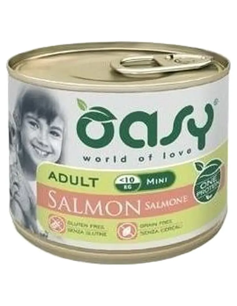 Oasy cane adult mini salmone umido 200 gr  