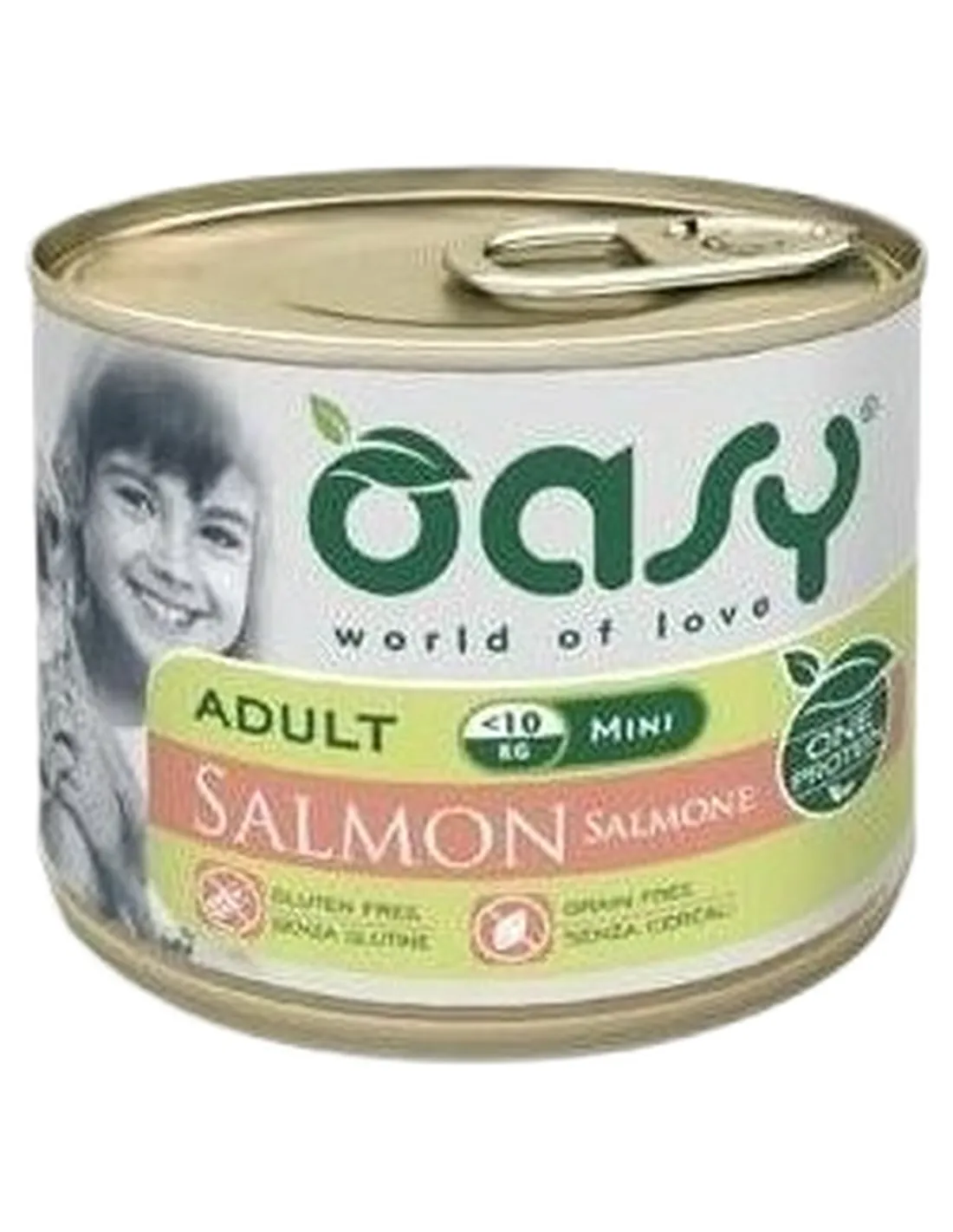 Oasy cane adult mini salmone umido 200 gr  